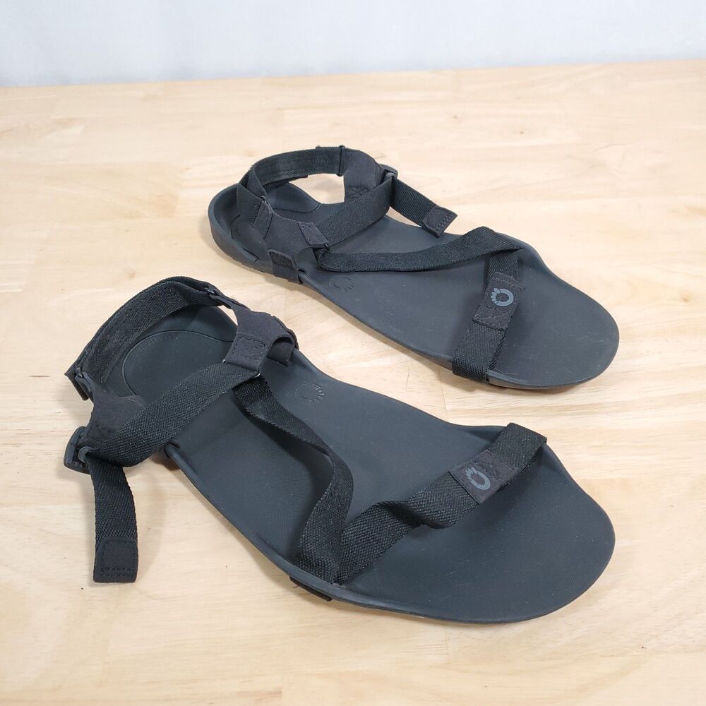 Xero Z-Trek Sandals Men's Sz 13 Strap Black Barefoot Minimalist Hook Loop Buckle